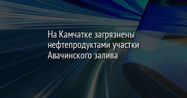 На Камчатке загрязнены нефтепродуктами участки Авачинского залива